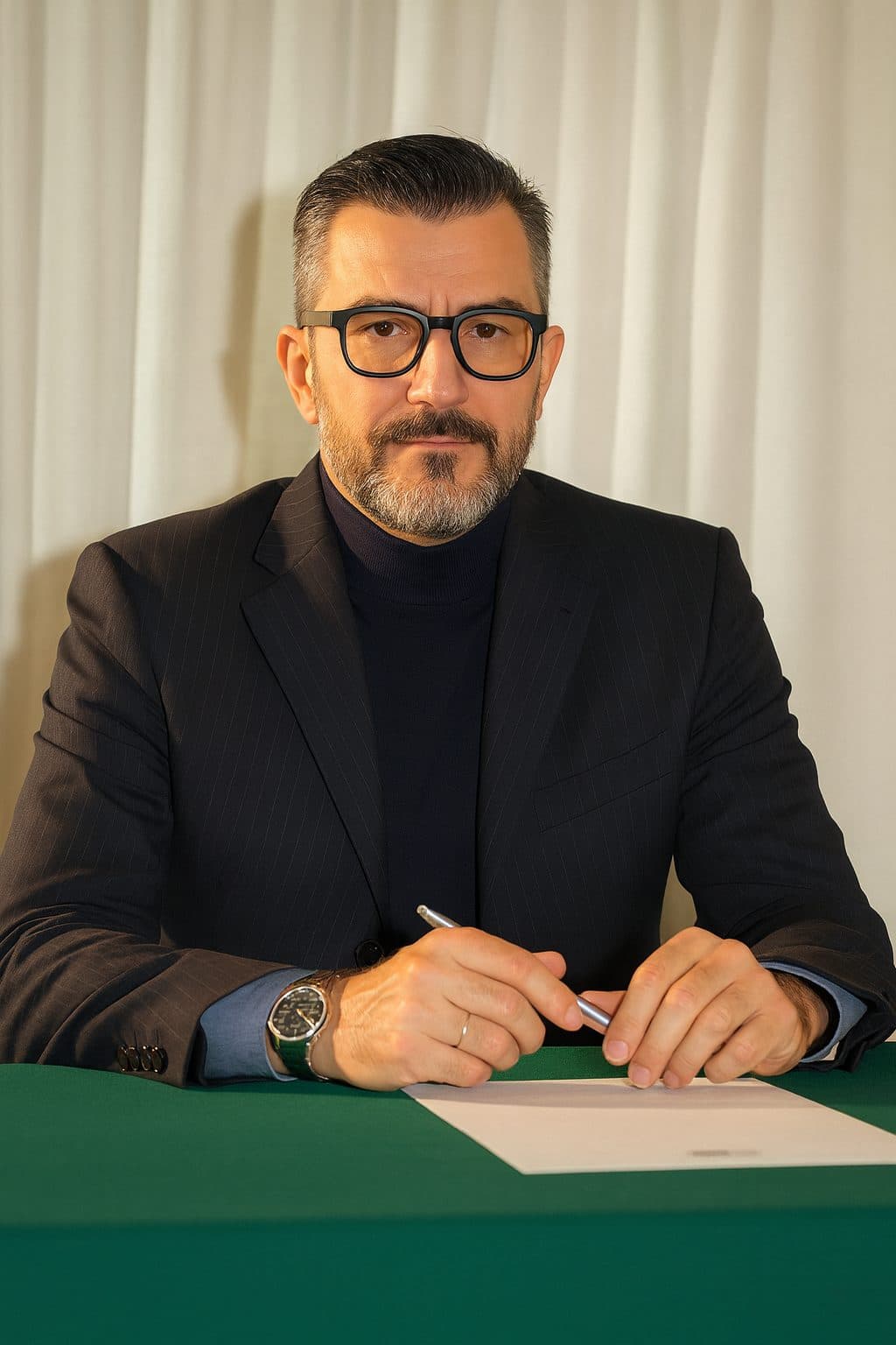 Marco Briguglio al lavoro alla scrivania